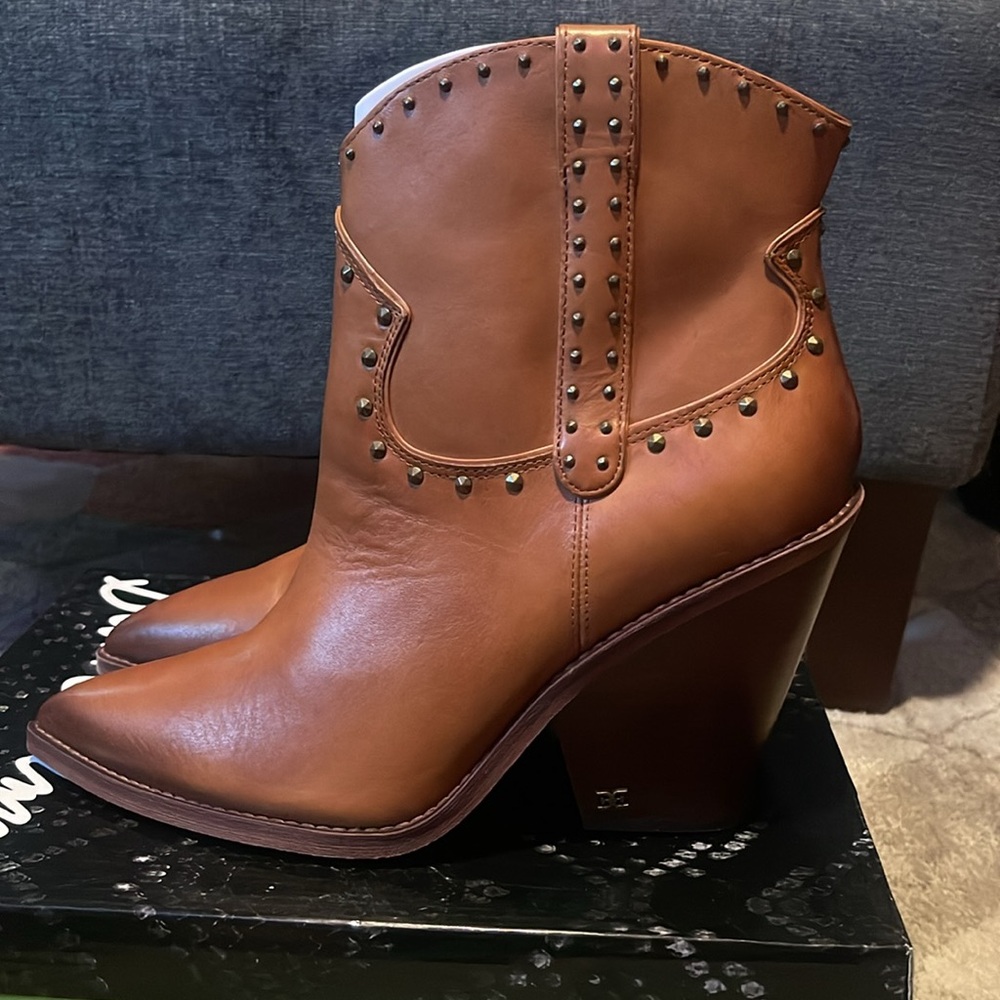 Sam Edelman Women's Western Studded Leather Boot